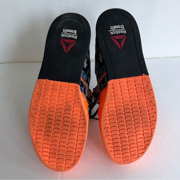 Reebok Men’s Sz 11 Crossfit Lifter 2.0 Shoes Neon Orange Black Camo V67579 main image 8